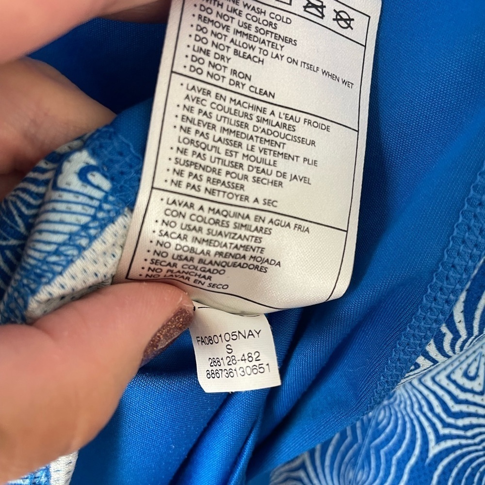 Nike Shirt Womens Small Blue Fit Dry Short Sleeve Athletic Stretch Tee Top - Picture 8 of 10